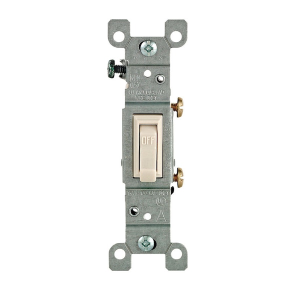 Leviton Leviton 15 amps Single Pole Toggle AC Quiet Switch Light Almond 10 pk 01451-2TM - main